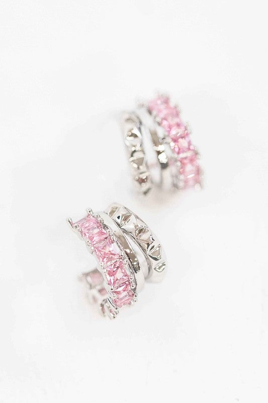 Pink Rocket Hoop Earrings